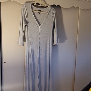 GAP Gray Henley Maxi Dress